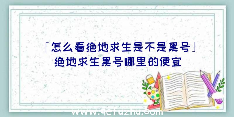 「怎么看绝地求生是不是黑号」|绝地求生黑号哪里的便宜